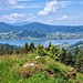 Blick vom Rinderweidhorn 1317m zum Sihlsee