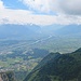 die Aussicht vom Hohen Kasten ins obere Rheintal war heute nicht besonders schön.