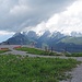 entsprechend dem Wetter nur wenige Touristen auf dem Hohen Kasten