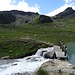 Fast bei der Hütte Rückblick zum Tellschograt (links)