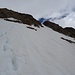 Rückblick in die Abstiegsrinne. Der Schnee war schon sehr weich.