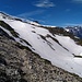 Dieses Schneefeld habe ich erst im Abstieg begangen