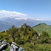 Blick von diesem ins Pizolgebiet ..