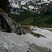 scendo un 200m tra pietraie e nevai