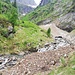 Lawinenkegel vor Alpe Cusale