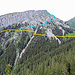 Die ungefähr gewählten Routen via Mondmilchloch zum Widderfeld. 