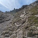 im steilsten Stück zum Schänzelekopf - erst rechts der Rinne und dann links raus auf den Nordostgrat