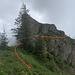 Mein Weg bei der zweiten Schlüsselstelle.