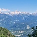 Beim Aufstieg Blick auf den höchten Gipfel von Slowenien