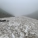 Letztes Schneefeld vor dem Mesmer.
