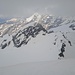 Blick von der Tuckettspitze zur etwas niedrigeren Hinteren Madatschspitze. Ich entdecke rechts das Bivacco Ninotta.