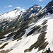 Schroffe Bergflanken zum Furggubäumhorn und zum Bortelhorn