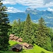 Maiensässe und Heuhütten bei Magrüel, hinten die Alvierkette