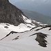 Ein Blick in die Aufstiegsroute.