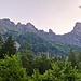 Blick hoch zu meinem heutigen Gipfelziel