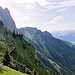 Blick auf meinen späteren Abstieg im Gleggtobel