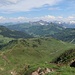Blick vom Portlahorn auf die Oberdamülseralpe
