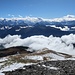 Ein Nebelmeer, ein Gipfelmeer und sonst nichts mehr.