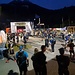 Start um Punkt 5:00 Uhr mit müden Augen in Savognin. Das Laufen in den Sonnenaufgang hinein ist aber ein Traum!