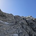 Blick auf das Bandl hinauf aus dem Watzmannkar nach rechts oben