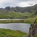 Blick hinunter zu den beiden Tal-Seen