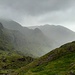 Abstieg bei einsetzendem Regen über den normalen Wanderweg