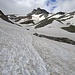 Im Anstieg zur Stüdlhütte entlang einer Fußspur