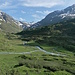 Tolle Aussicht vom Berghaus Vereina. Hinten das Flüela Wisshorn.
