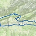 Routenübersicht unserer heutigen Bike-Runde; Eckdaten: 4h; 1400Hm auf & ab; 40km; 