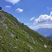 Blick hinüber in die Südwestwand und zum Hofersteig, der aber nicht direkt sichtbar ist.