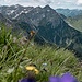 Blick von der Bleispitze nach Westen zum Roten Stein