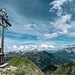 Gipfelkreuz Bleispitze mit Zugspitze