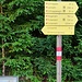 erster Wegweiser am Wiesenweg