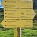 Wegweiser an der ersten Viehsperre (am ersten Weiderost)