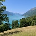 Vue vers l'ouest en montant au-dessus de Brienz