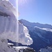 Eisformation mit Monte Leone im Hintergrund