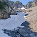 Blick zurück zum oberen Schneefeld dass ich umging