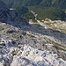 Tiefblick auf den Aufstieg von der gleichen Stelle aus