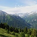Aufstieg in Richtung Piz Darlux<br />Blick nach Süden ins Albulatal