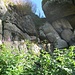 Auf der Nordseite des Großen Bäckerwegturms komme ich an dieser möglichen Aufstiegsstelle vorbei, die ich aber nicht versuchte, weil ich von vorherigen Besuchen eine etwas einfachere Stelle auf der Ostseite kannte.