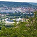 Stadion in Jena und Zeiss-Gelände vom Kernbergplateau