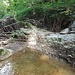 Überlaufrinne im Mergel am linken Bachufer