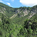 Blick zurück in ein wildes Tal