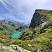 Vue sur le lac de Cleuson depuis la crête. 