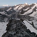 Dorsale che conduce al punto 3394m dove inizia il ghiacciaio. 