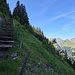 Steiler Aufstieg zur Alp Bällen