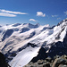 Meine Ziele für die nächsten Tage: Piz Bernina, Bellavista-Spitzen und Piz Palü. 