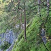 Markierung des Wanderwegs am Schluchtrand