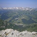 Blick nach Oberlech, zur Roten Wand und zur Braunarlspitze