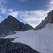 Direkt nach der Kletterstelle geht's im Ausstiegsschneefeld weiter.